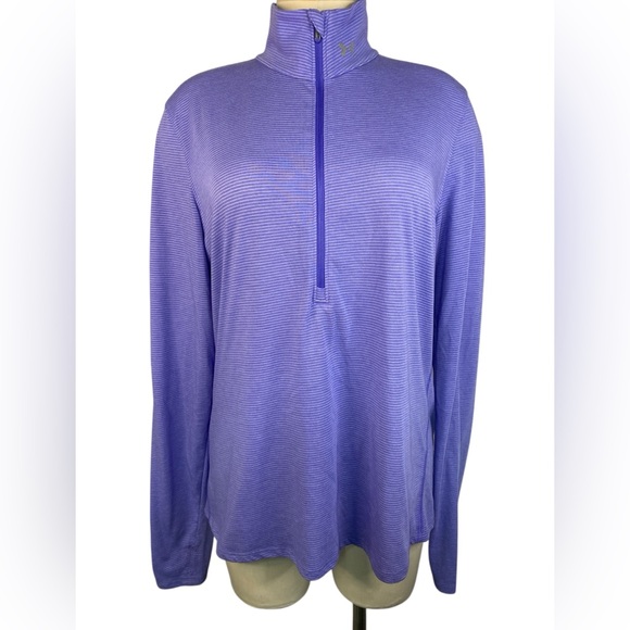 Under Armour Purple Long Sleeve Quarter-Zip Athletic Jacket Women’s Large - Picture 1 of 4
